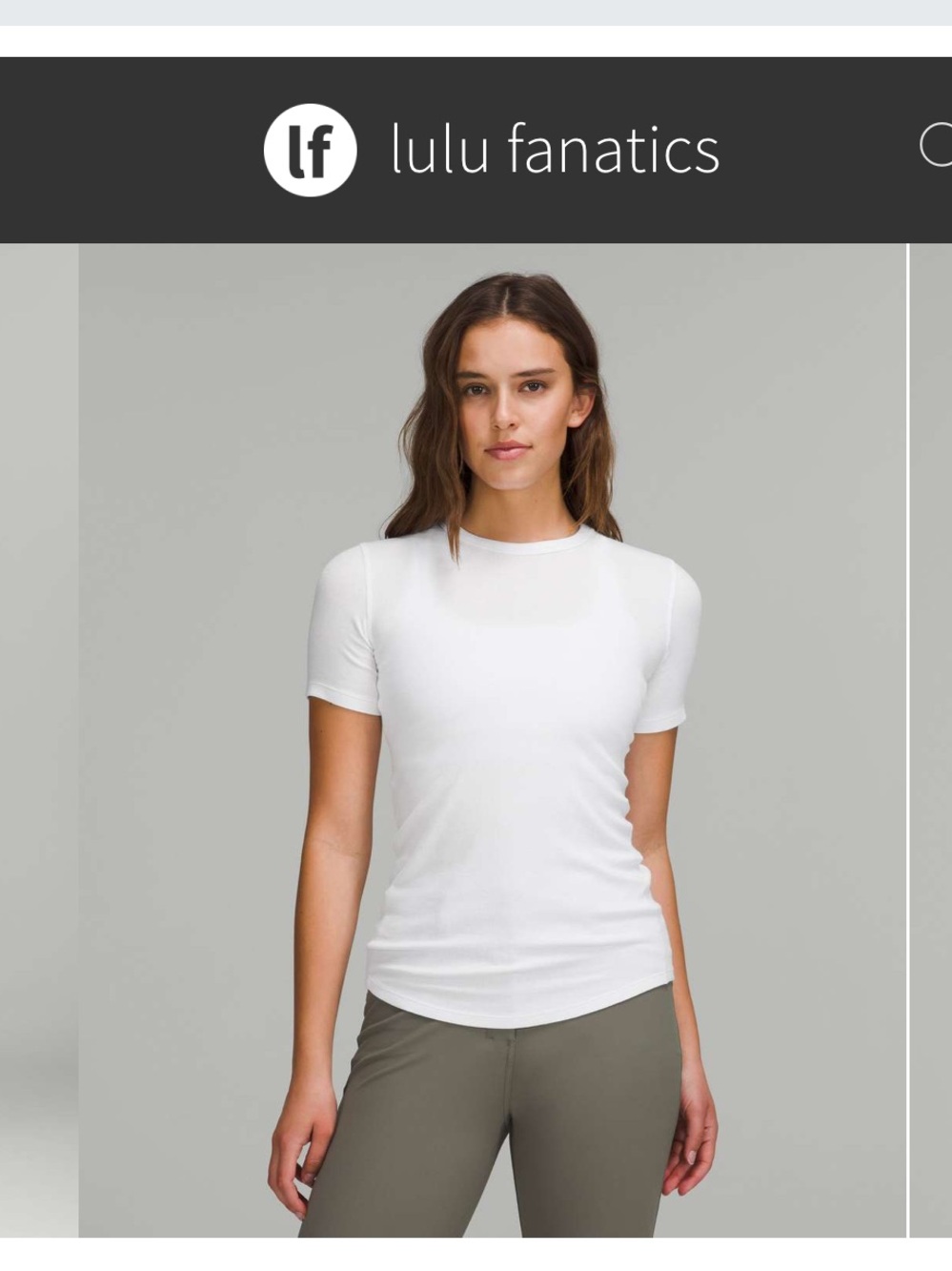 NWT Lululemon Hold Tight Short Sleeve Shirt Sz 6 White Fitted Modal Hip Length